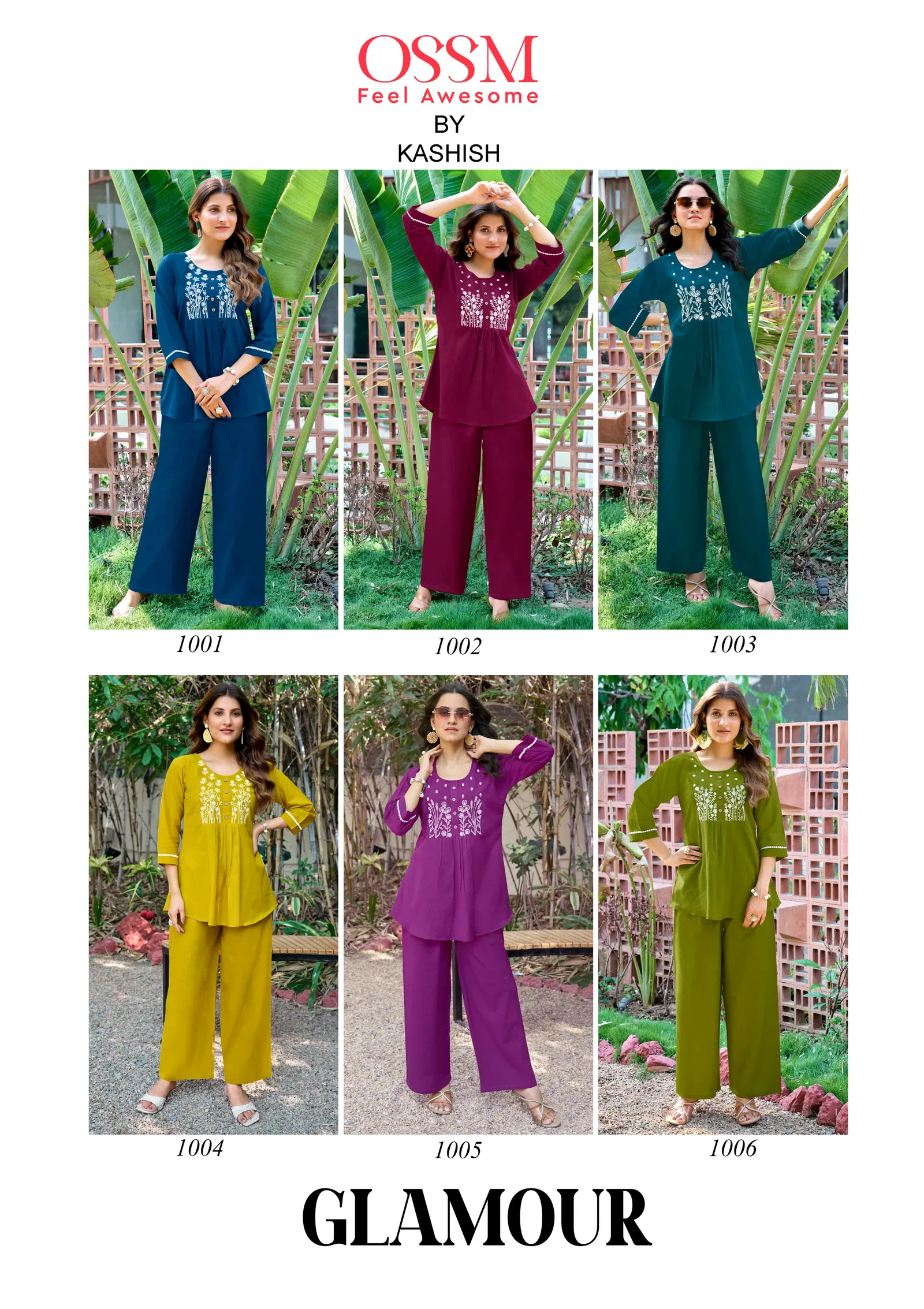 Glamour by Ossm Jaipuri Cotton Flex Embroidery Co Ord Set Wholesale Market